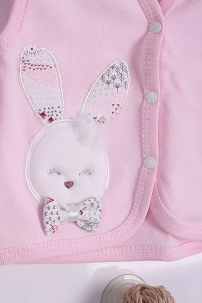 yudemia Tavşan Model Bebek Havlu Bornoz Seti %100 Organic - 8