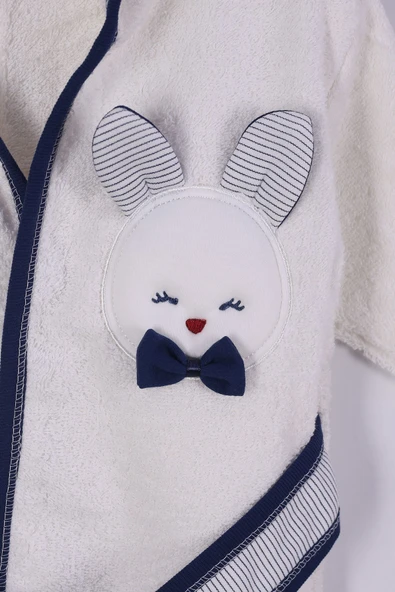 yudemia Tavşan Model Bebek Havlu Bornoz Seti %100 Organic - 2