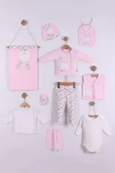 yudemia Tavşan Model Bebek Havlu Bornoz Seti %100 Organic - 5