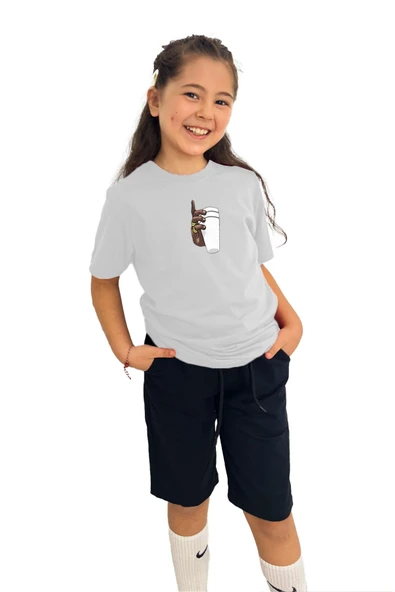 yudemia Bardak Baskılı kız Çocuk Tişört ve Şort Takımı | %100 Pamuk, Şık ve Rahat - 4