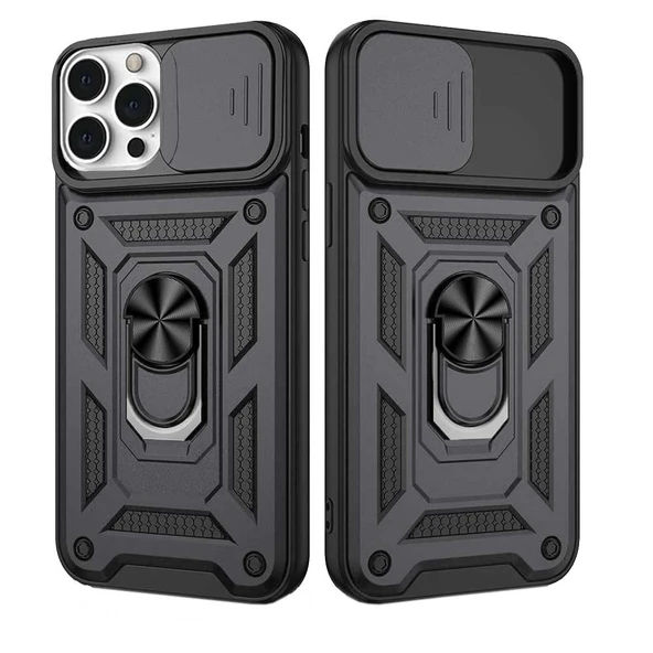 Apple iPhone 12 Pro Max Uyumlu Kızaklı Kamera Korumalı Tank Kılıf ürün görseli 1