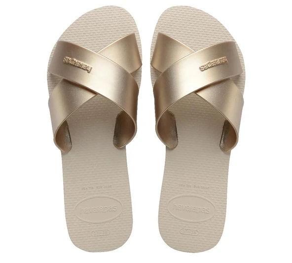 HAVAİANAS AQUA METALLIC  KADIN BEJ TERLİK 4148866 - Resim 2