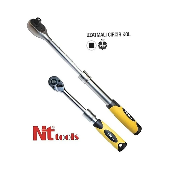 Nt Tools 1/2" Uzatmalı Cırcır Kolu 290-420 Mm. 72 Diş Nc12c12
