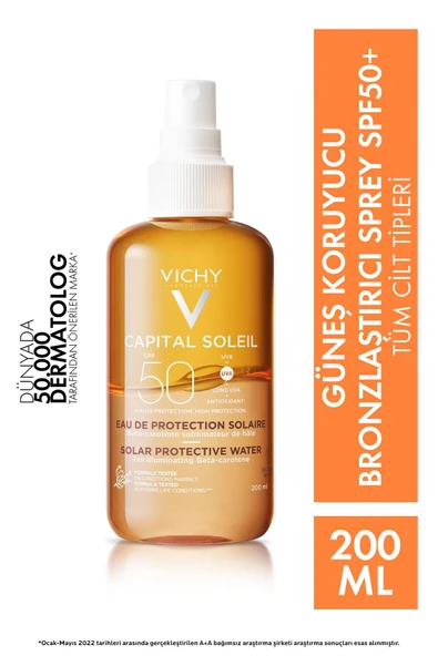 Vichy Capital X Eau Bronze With Beta Carotene Vücut Spreyi SPF50+ 200 ml