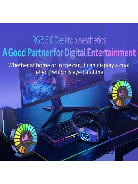 Rgb Sese Duyarlı Kokulu Ekolayzer USB Şarjlı Araç Kokusu - 5
