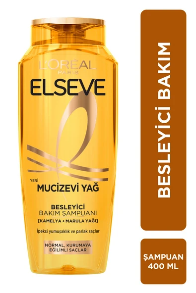 L'Oréal Paris Elseve Mucizevi Yağ Besleyici Bakım Şampuanı 400 ml 5'li Set - 2