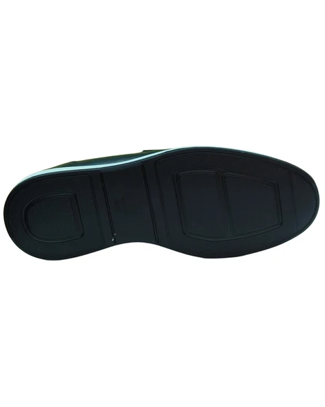 Rego 1774 Erkek Siyah (40-44) Deri Tokalı Loafer Ayakkabı - 4
