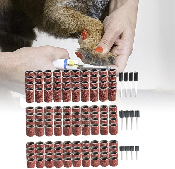 Valkyrie 102 Adet Kutulu Freze Ucu Zımparası Tırnak Makinesi Gravür Matkap Uyumlu Törpü Kalıcı Oje Manikür Pedikür Seti - 6