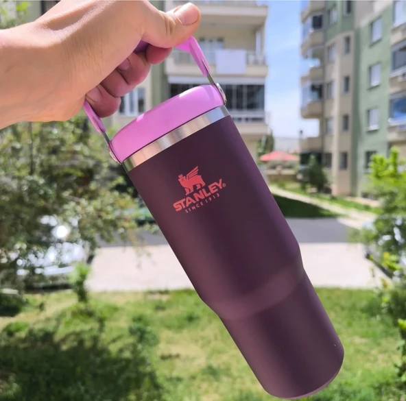 Stanley The IceFlow Flip Straw Pipetli Termos Bardak 0,89 LT Mor - 2