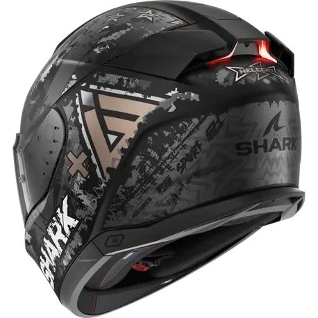 KASK SHARK SKWAL İ3 HELLCAT +RENKLİ CAM GOLD - 5