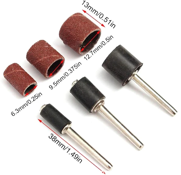 Valkyrie 102 Adet Kutulu Freze Ucu Zımparası Tırnak Makinesi Gravür Matkap Uyumlu Törpü Kalıcı Oje Manikür Pedikür Seti - 2