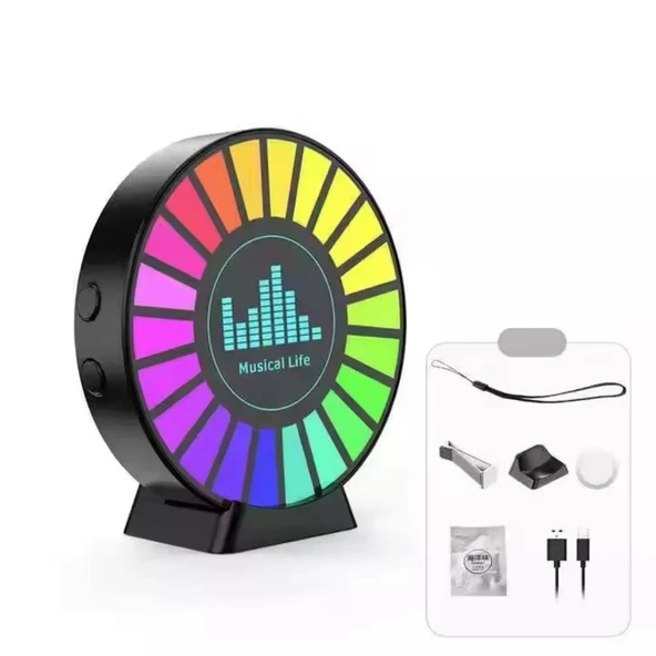 Rgb Sese Duyarlı Kokulu Ekolayzer USB Şarjlı Araç Kokusu - 7
