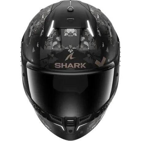 KASK SHARK SKWAL İ3 HELLCAT +RENKLİ CAM GOLD - 6