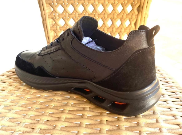 Erkek Hakiki Deri 21145 Casual Atom Siyah  Ayakkabı - 2