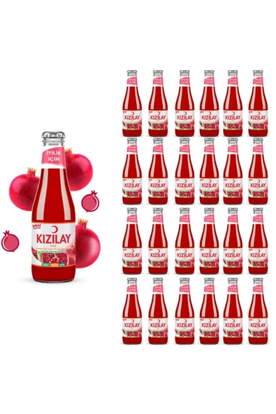 KIZILAY MADEN SUYU DOĞAL NAR AROMALI 200 ML X 24 ADET