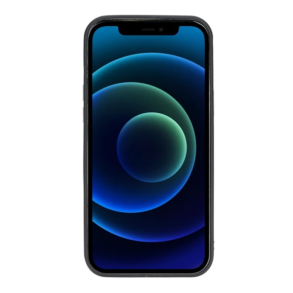 Apple iPhone 12 Pro Max Uyumlu Deri Arka Kapak G2 Kahve - 5