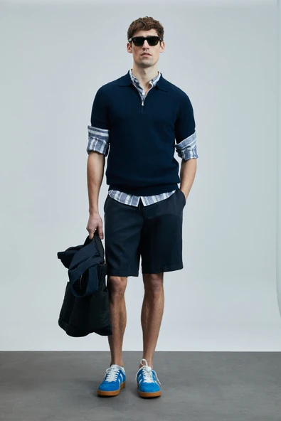 Lufian 111090092 Aren Erkek Pamuklu Kazak T- Shirt Erkek Tişort - 2