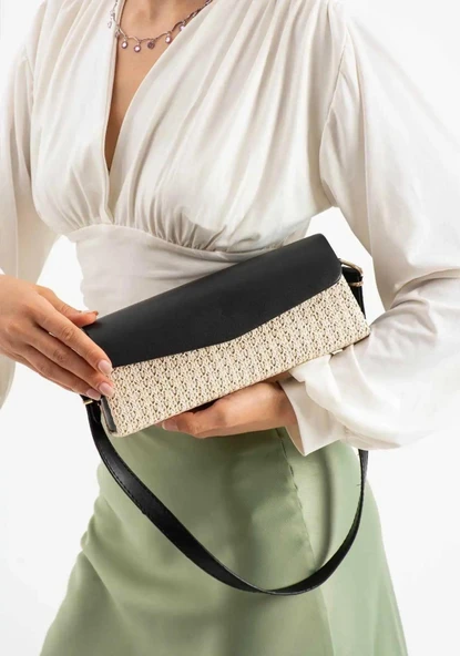 Lisbond Elegance Carell Model Hasır Kadın El Ve Omuz Çantası