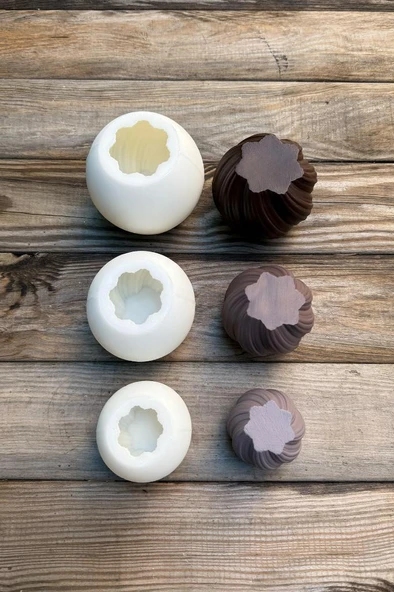 Tomp Üçlü Set Silikon Mum Kalıpları - Resim 5