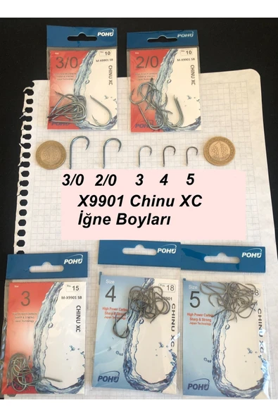 Chinu 3/0 Numara 10'lu Paket M-x 9901 Sb Çapraz Olta Iğnesi - 4