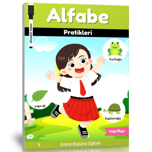 Okul Öncesi ve Birinci Sınıflar İçin Alfabe Pratikleri YAZ-SİL Kitabı ürün görseli 1