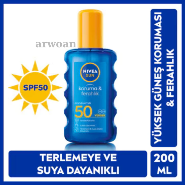 Nivea Sun SPF50 Koruma & Ferahlık Güneş Kremi 200 ml Sprey