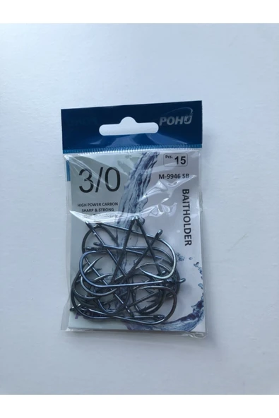 Uzun Pa.la Delikli Sap 3/0 Numara 15'li Paket Parlak Mavi M-9946 Sb Baitholder Olta Iğnesi - 2