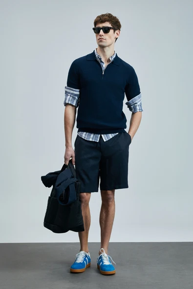 Lufian 111090092 Aren Erkek Pamuklu Kazak T- Shirt Erkek Tişort - 7