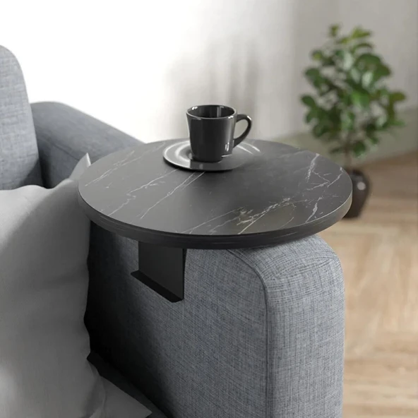 Yan Sehpa Ayarlanabilir Tepsi Dekoratif Modern Tepsi GORDİON - 3