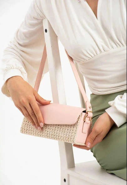 Lisbond Elegance Carell Model Hasır Kadın El Ve Omuz Çantası - 3