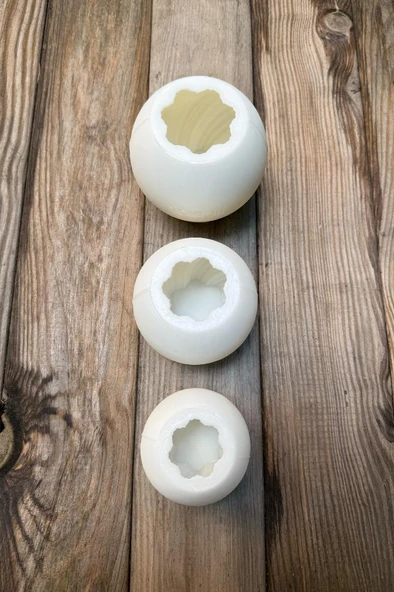 Tomp Üçlü Set Silikon Mum Kalıpları - Resim 6