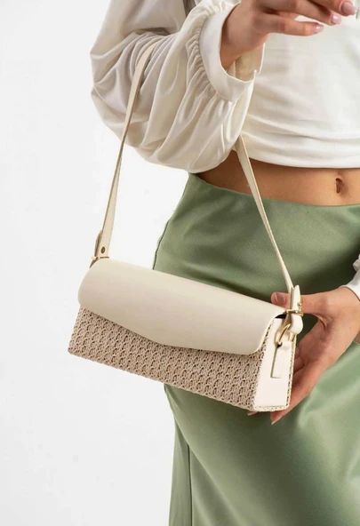 Lisbond Elegance  Carell Model Hasır Kadın El Ve Omuz Çantası