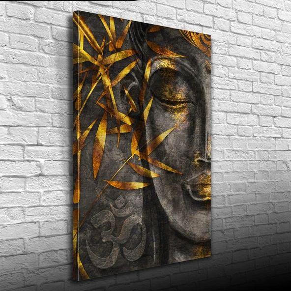 Soyut Gri ve Altın rengi Kadın Görseli Kanvas Tablo 50 x 70 - 3