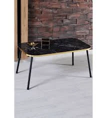 Orta Sehpa  Kr Altın Bendir Siyah Metal Ayak