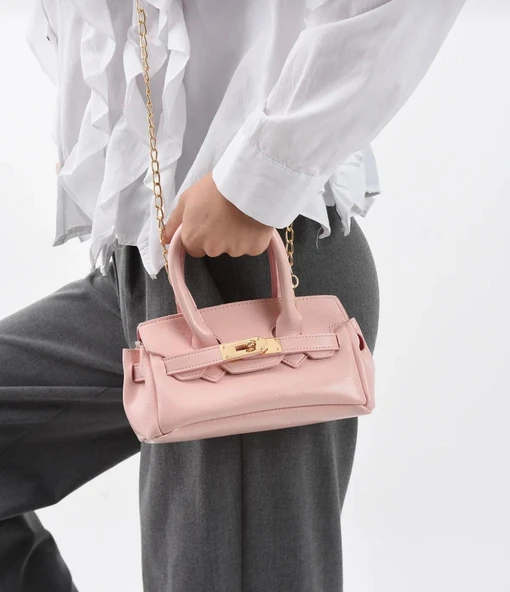 Lisbond Elegance Ariel Model Toz Pembe Kadın El Ve Omuz Çantası - 2