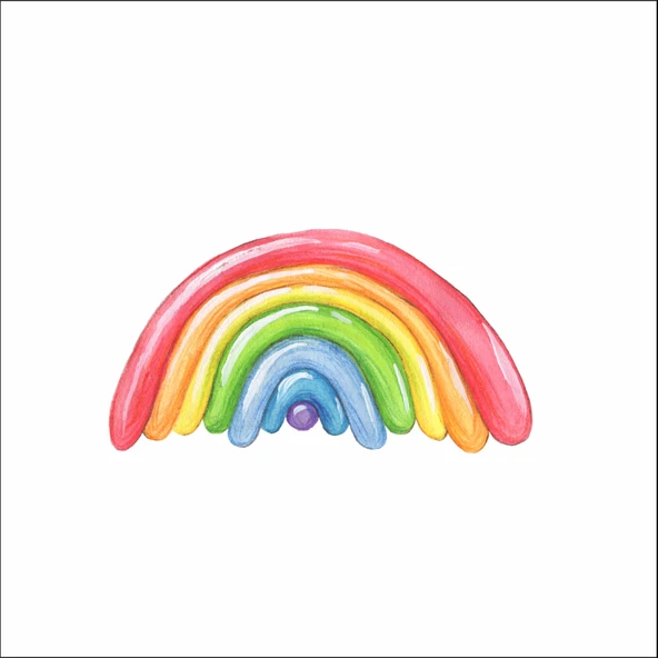 Gökkuşağı Sticker ürün görseli 1