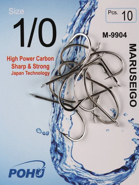 Pohu M-9904 1/0 Numara 10'lu Paket Olta Iğnesi