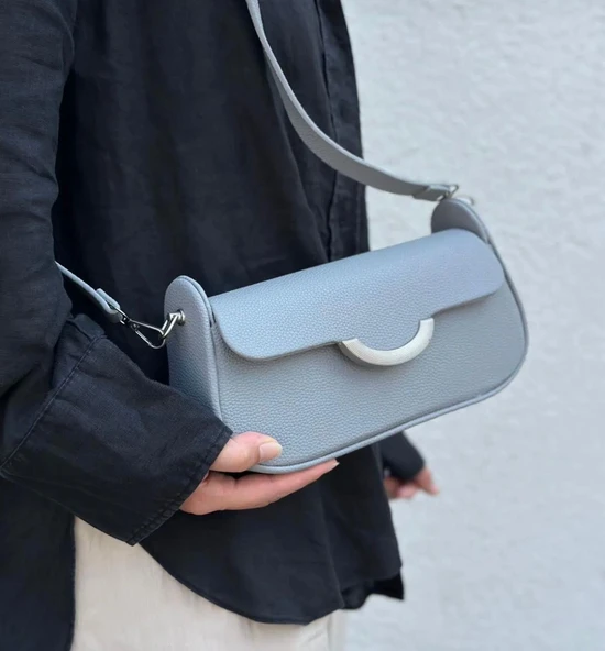 Lisbond Elegance Sierra Model Gri Kadın El Ve Omuz Çantası - 3