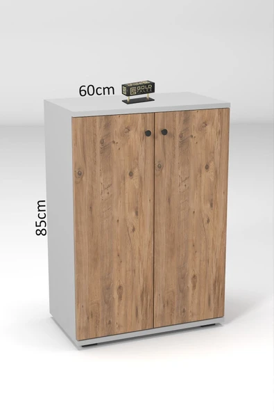 Ayakkabılık Çok Amaçlı Ayakkabı Dolabı 5 Raflı 2 Kapaklı Çam-beyaz - 3