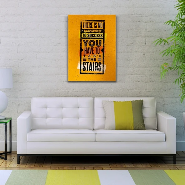 Turuncu Tonlar Afiş Kanvas Tablo 50 x 70 - 2