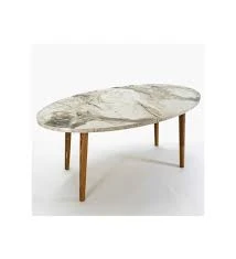 Orta Sehpa Ahşap Torna Elips Efes ürün görseli 1