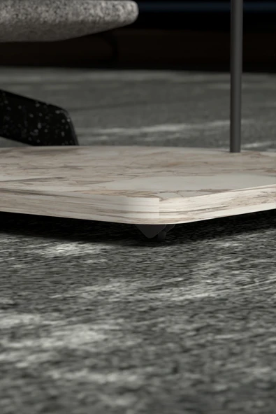 Yan Sehpa Tekerlekli Servis Sehpası Hnd Oval Efes - Resim 3