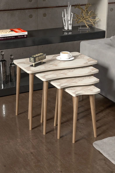 Zigon Sehpa Ahşap 4'lü Efes KR ürün görseli 1