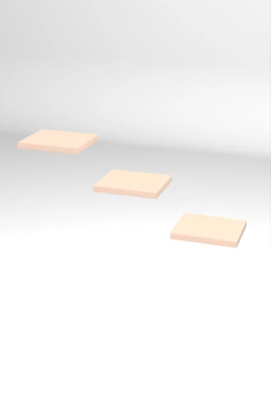 Duvar Rafı Dekoratif 3 Adet Çiçeklik Kare Krem - 4