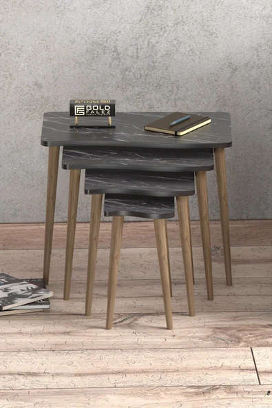 Zigon Sehpa Ahşap 4'lü Bendir KR ürün görseli 1