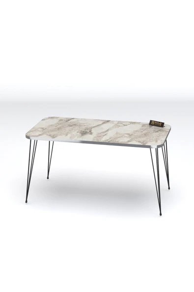 Orta Sehpa Kr Siyah Tel Ayak Gümüş Efes ürün görseli 1