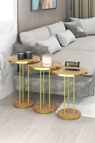 Zigon Sehpa Terra Gold Ceviz