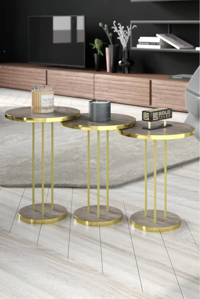 ZİGON SEHPA TERRA GOLD GORDİON ürün görseli 1