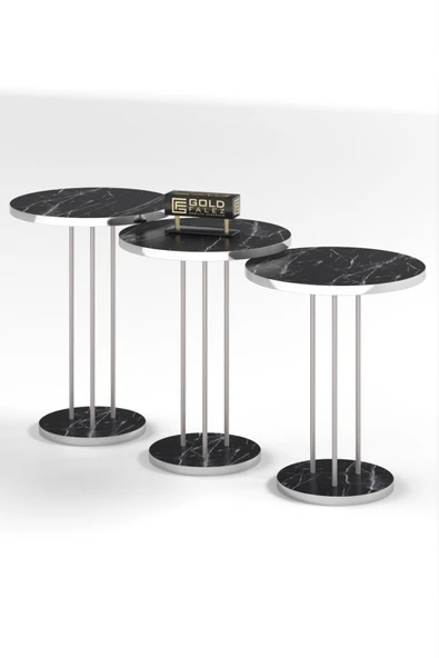 Zigon Sehpa Terra Gümüş Bendir - Resim 5