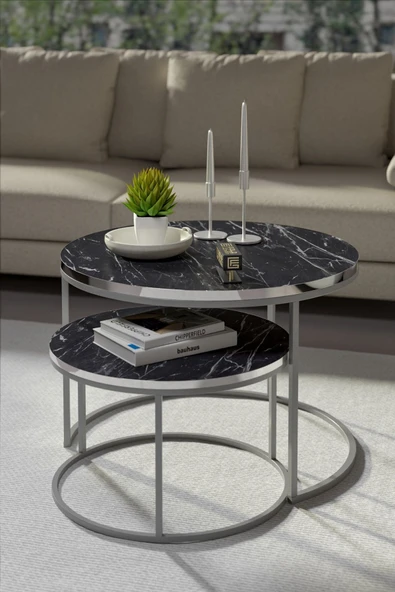 Orta Sehpa Ikili Lüx Specıal Gümüş Bendir